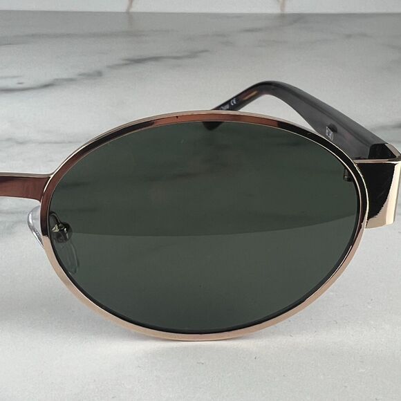 Otra ECHO Sunglasses Round Gold Metal Tortoiseshell Arm Green Lens 43-19-144 - Picture 8 of 14